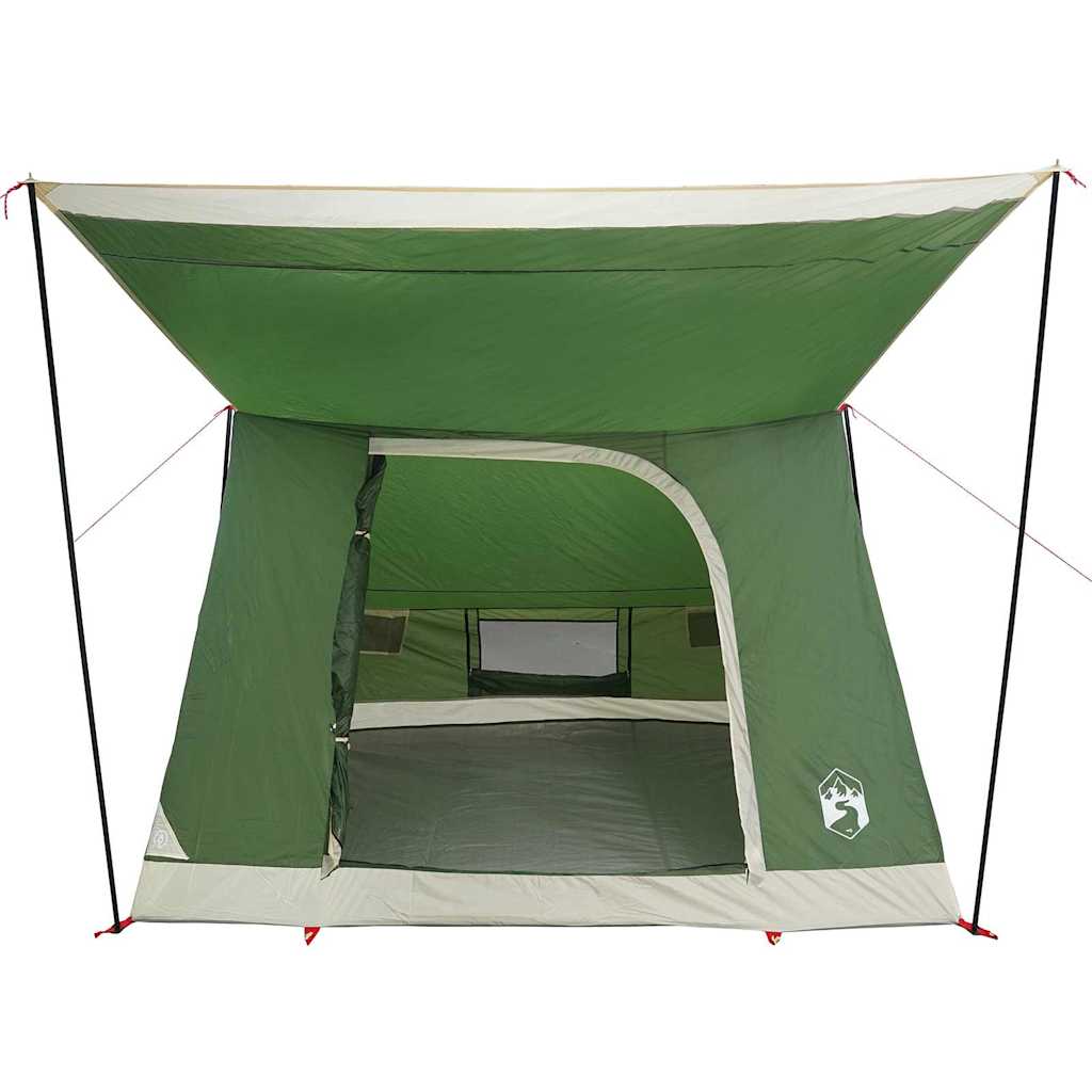 Camping Telt med tak med lagring grønn 223 x 163 x 130 cm taft