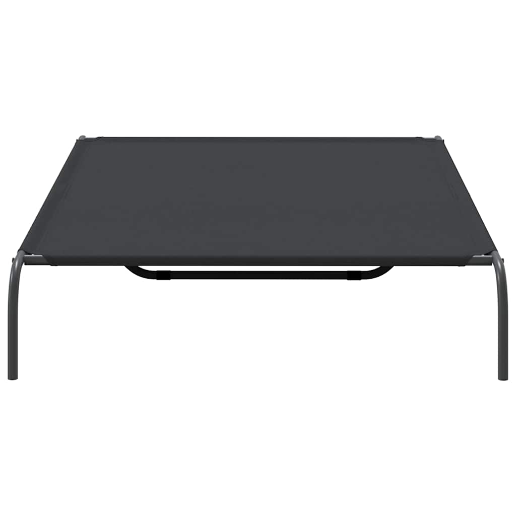 Forhøyet hundeseng svart 150x90x20 cm oxfordstoff og stål