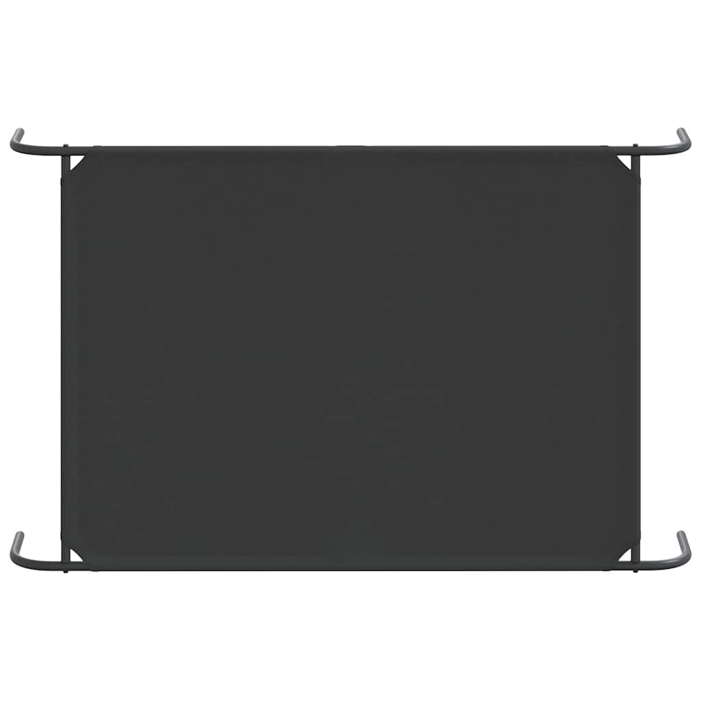 Forhøyet hundeseng svart 150x90x20 cm oxfordstoff og stål