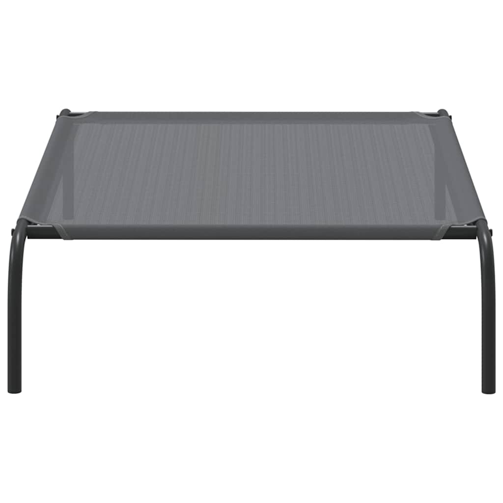 Forhøyet hundeseng grå 110x65x20 cm tekstil og stål