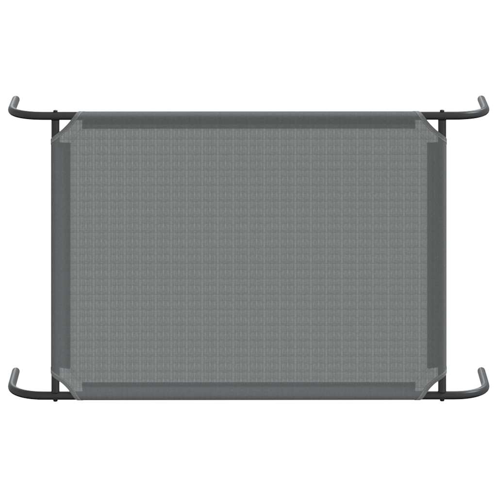 Forhøyet hundeseng grå 110x65x20 cm tekstil og stål