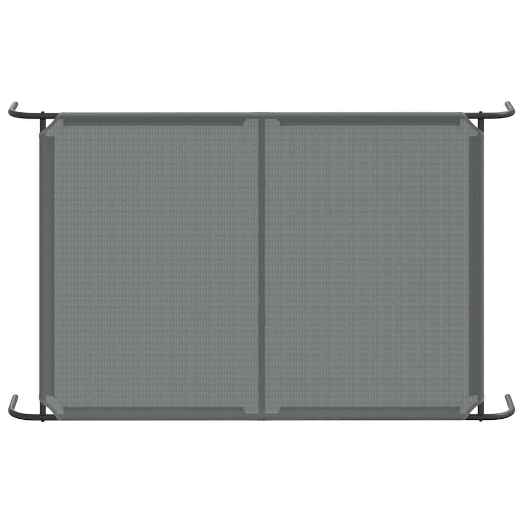 Forhøyet hundeseng grå 150x90x20 cm tekstil og stål