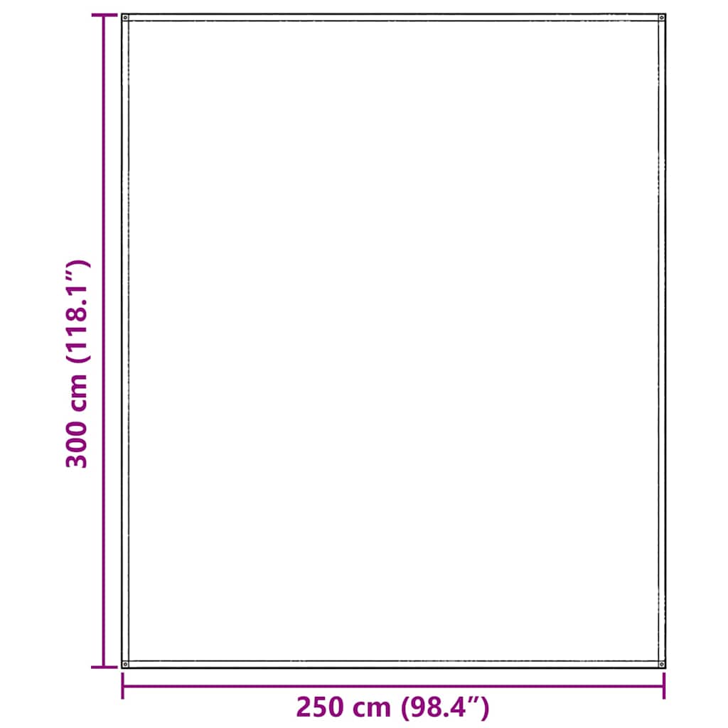 Teppe til telt Blå og grå 300 x 250 cm Polyethylen