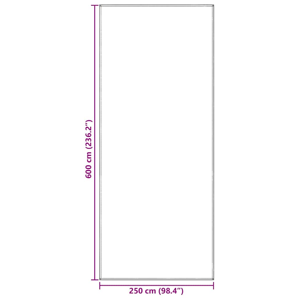 Teppe til telt Blå og grå 600 x 250 cm Polyethylen