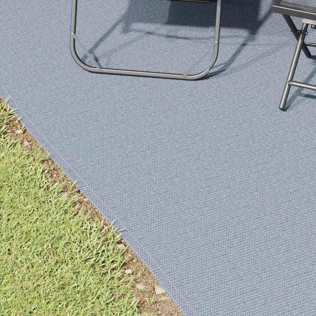 Teppe til telt Blå og grå 500 × 300 cm Polyethylen