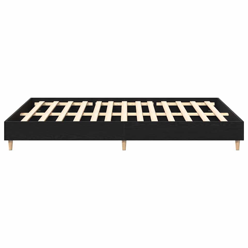 Sengestamme Svart Eik 203 x 153 x 25 cm Konstruert tre