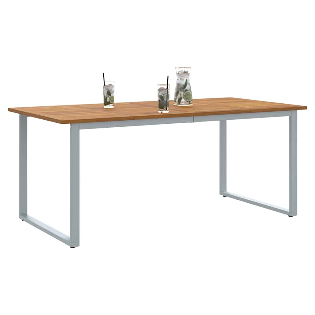 Hagebord Grå 180 x 90 x 75 cm Solid akasietre