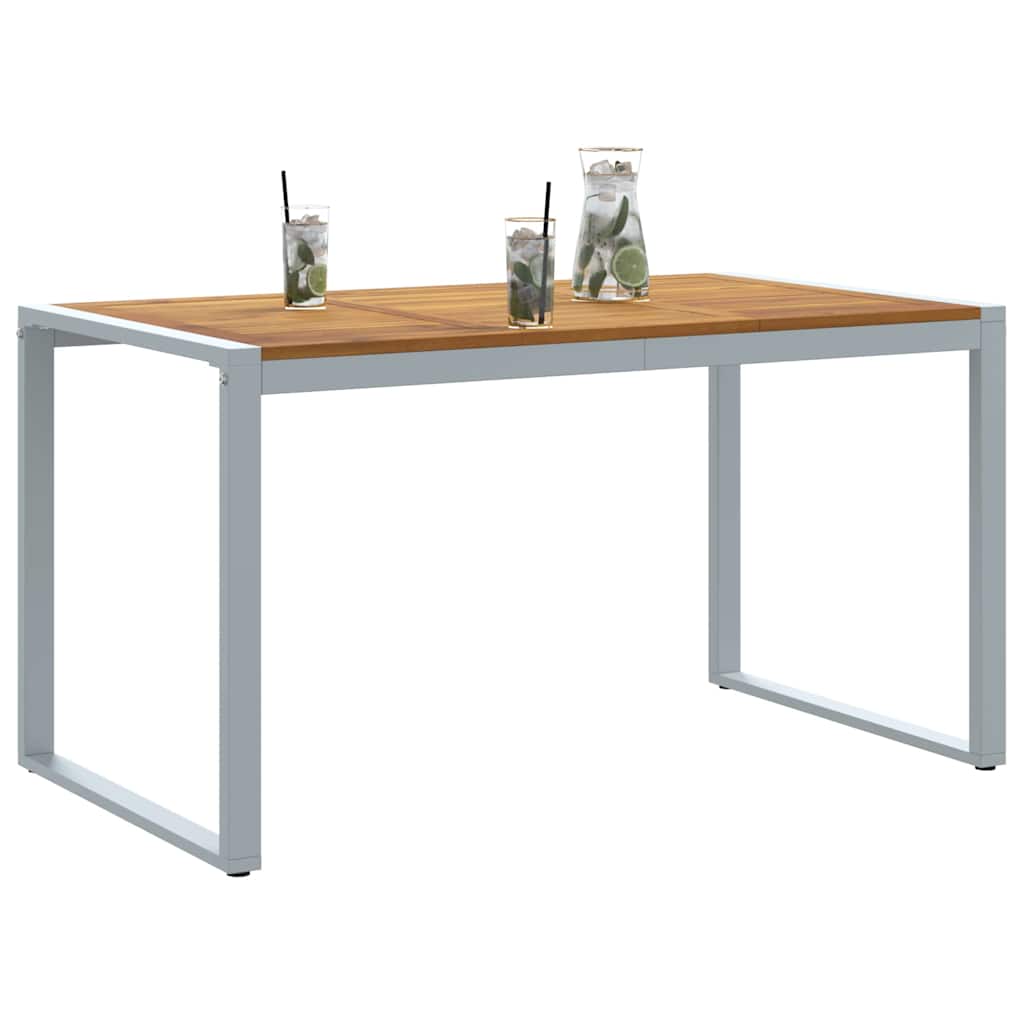 Hagebord Grå 140 x 80 x 75 cm Solid akasietre