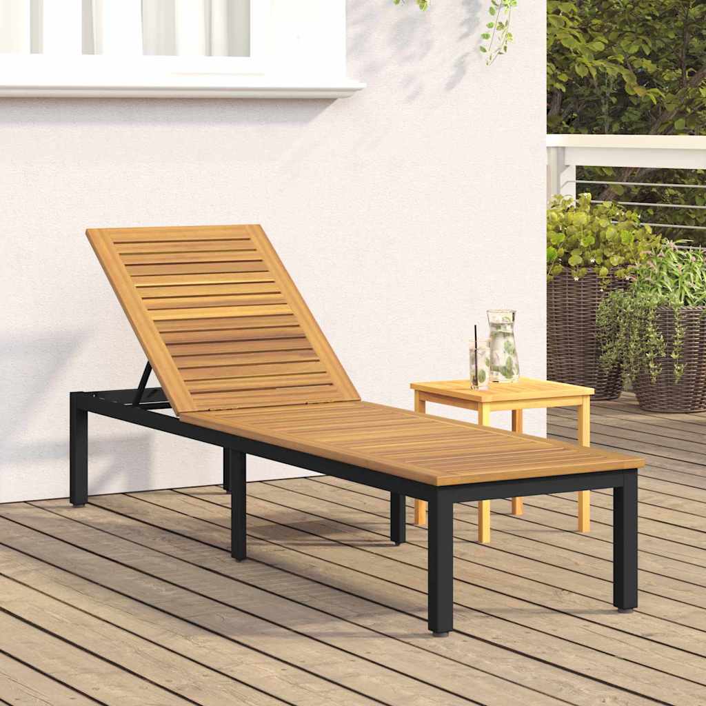 Solseng Svart 200 x 55 x 35 cm Solid akasietre