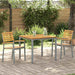 Hage Stol 2 pcs Brun 56 x 57 x 87 cm Solid akasietre