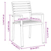 Hage Stol 2 pcs Brun 56 x 57 x 87cm Massivt akasietre
