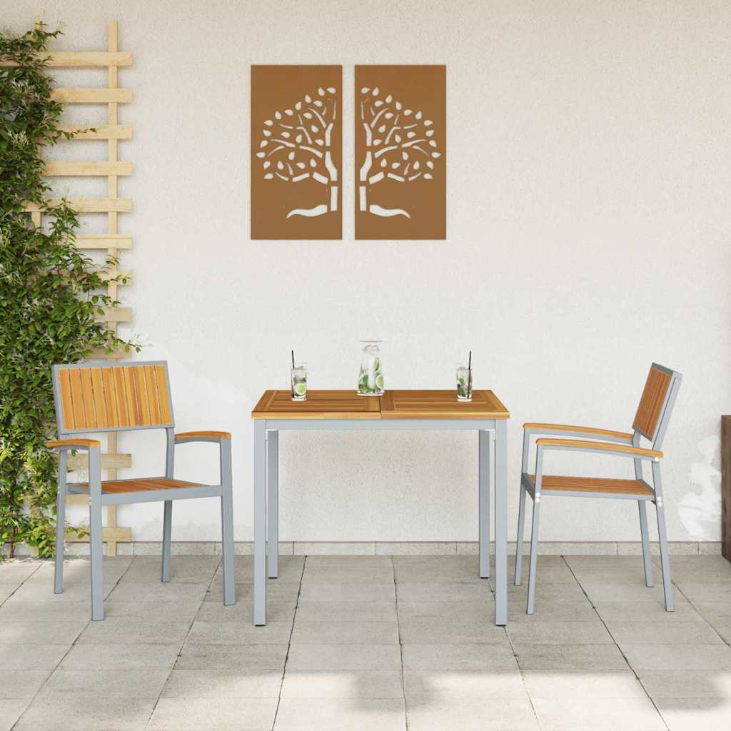 Stablestol 2 pcs Brun 56 x 57 x 87 cm Solid akasietre