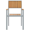 Hage Stol 2 pcs Brun 56 x 57 x 87cm Massivt akasietre