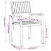 Hage Stol 2 pcs Brun 56 x 57 x 87cm Massivt akasietre