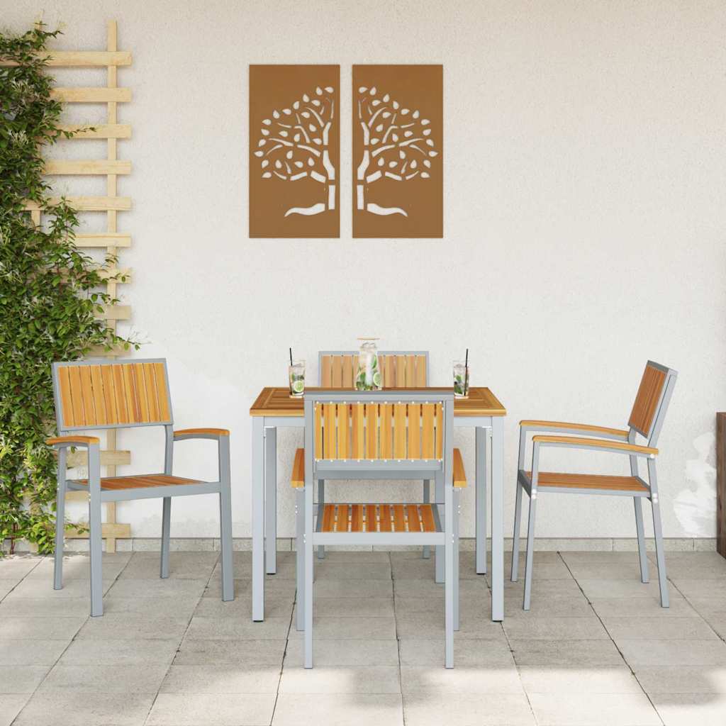 Stablestol 4 pcs Brun 56 x 57 x 87 cm Solid akasietre