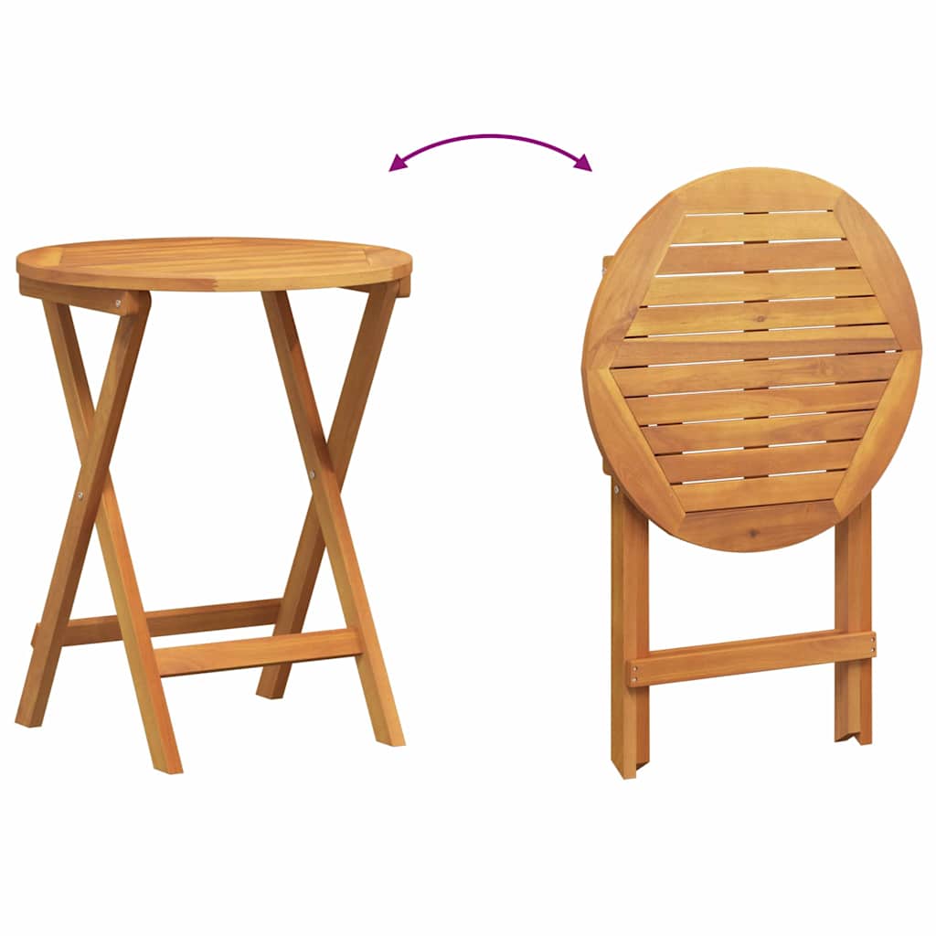 Hage Spisegruppe med pute 3 pcs Olje naturlig Solid akasietre