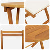 Hage Bistro Sett med pute 3 pcs Brun heltre akasie