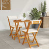 Hage Bistro Sett med pute 3 pcs Brun heltre akasie