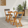 Hage Bistro Sett med pute 3 pcs Brun heltre akasie