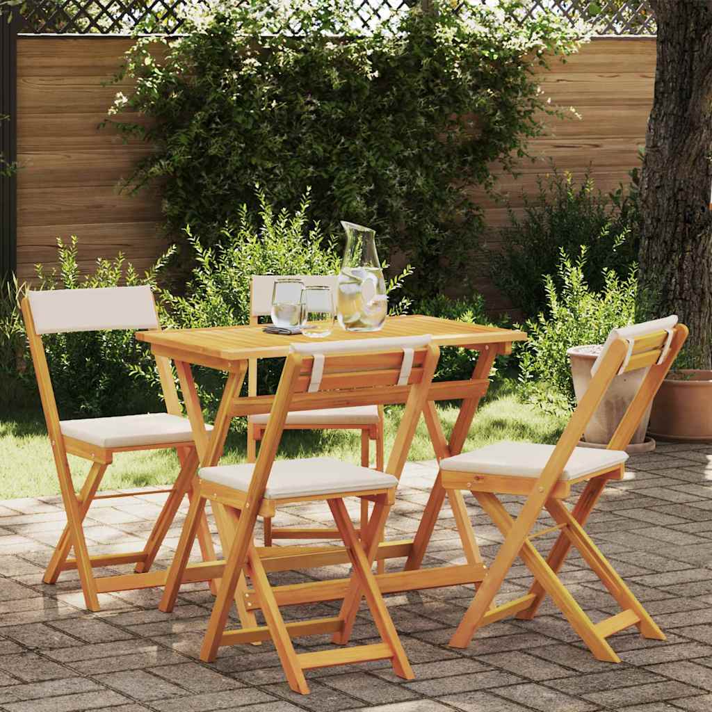 Bistrosett 5 pcs Brun heltre akasie