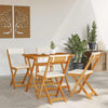Bistrosett 5 pcs Brun heltre akasie