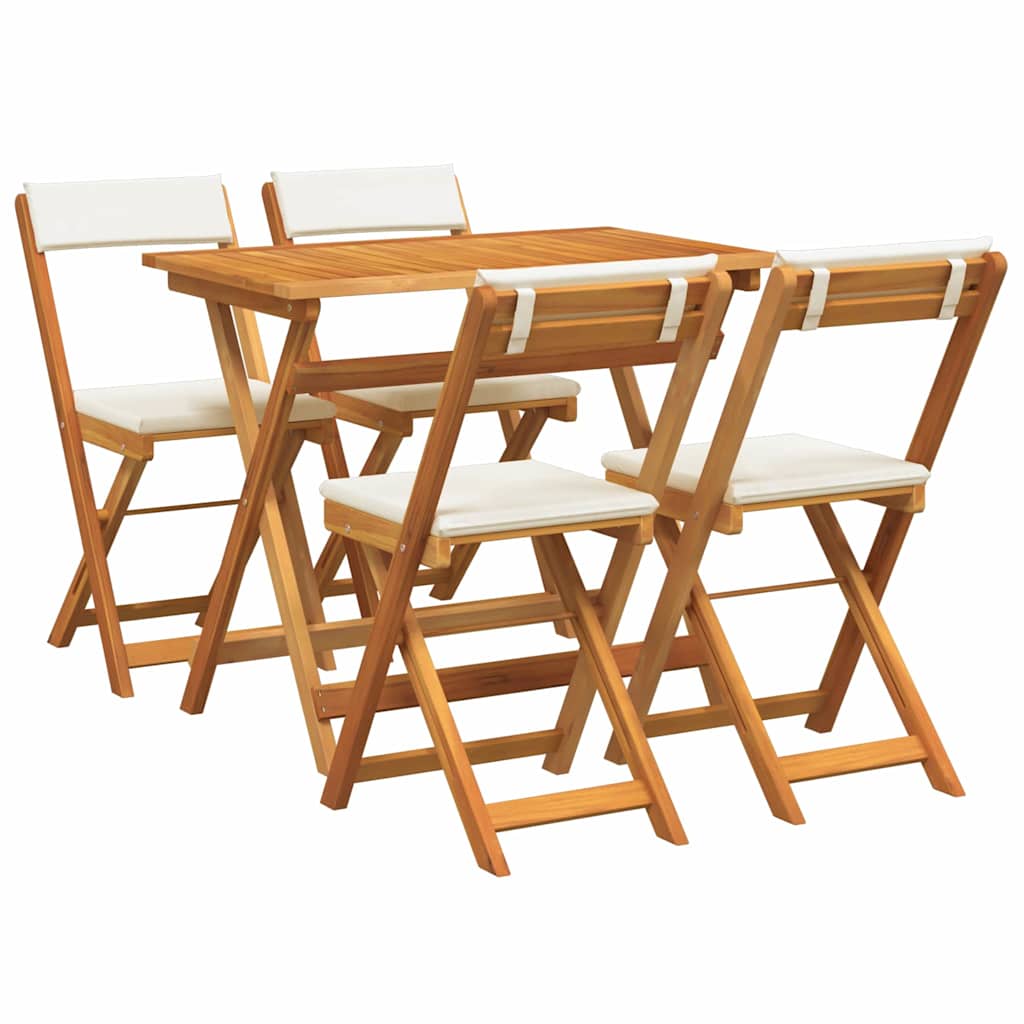 Bistrosett 5 pcs Brun heltre akasie