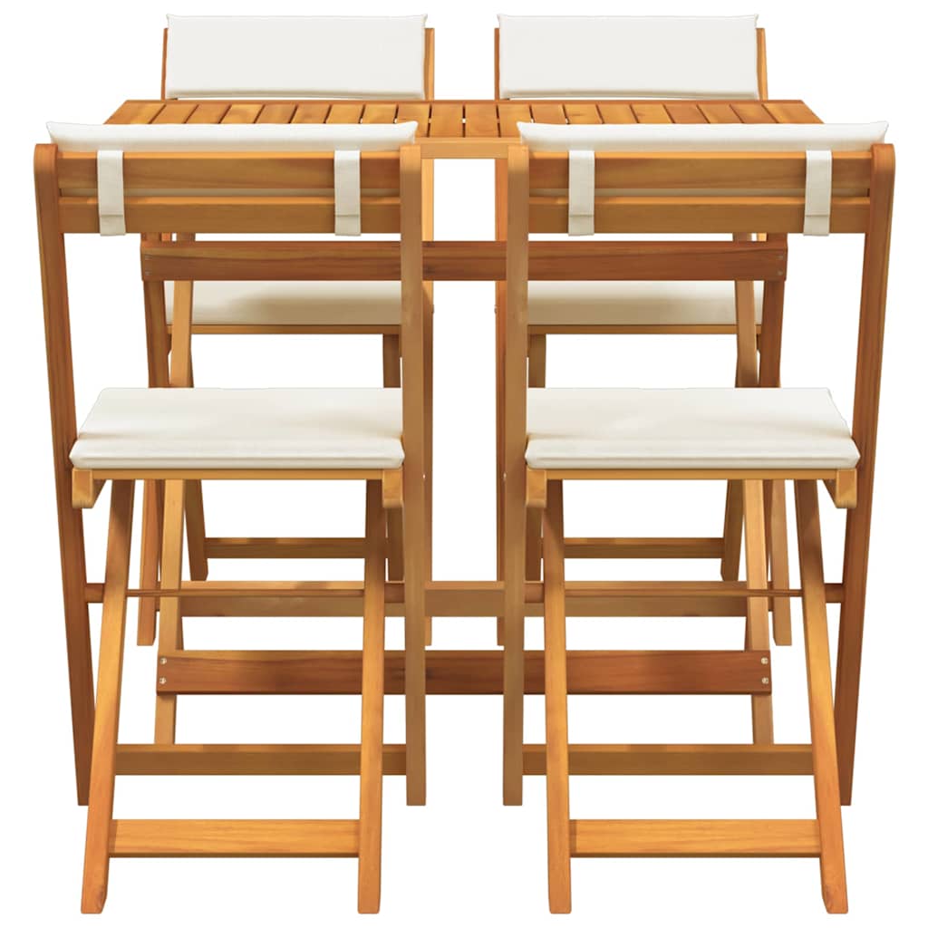 Bistrosett 5 pcs Brun heltre akasie