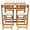 Bistrosett 5 pcs Brun heltre akasie