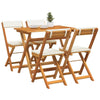 Bistrosett 5 pcs Brun heltre akasie