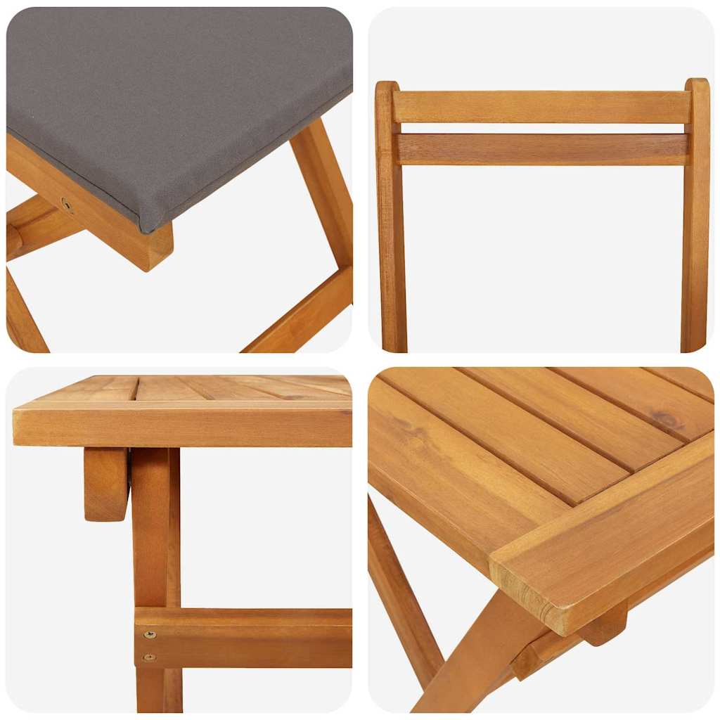 Bistrosett 5 pcs Brun heltre akasie
