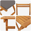 Bistrosett 5 pcs Brun heltre akasie