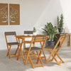 Bistrosett 5 pcs Brun heltre akasie