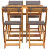 Bistrosett 5 pcs Brun heltre akasie