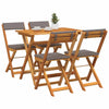 Bistrosett 5 pcs Brun heltre akasie