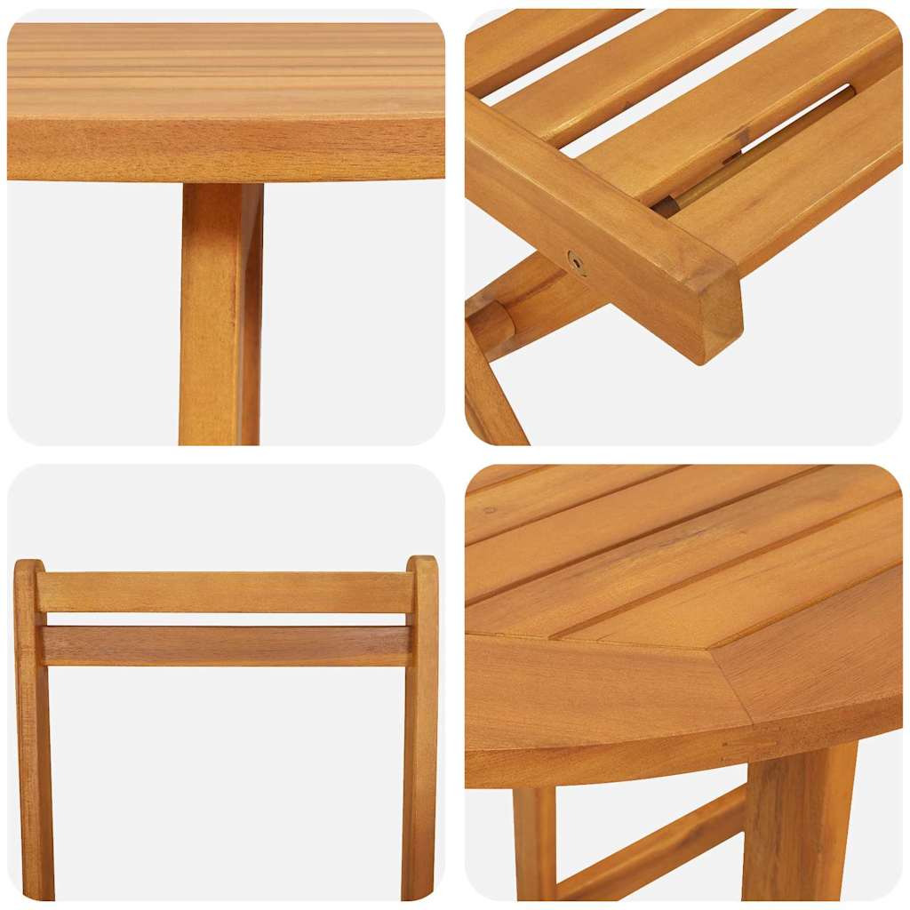 Bistrosett 3 pcs Brun heltre akasie