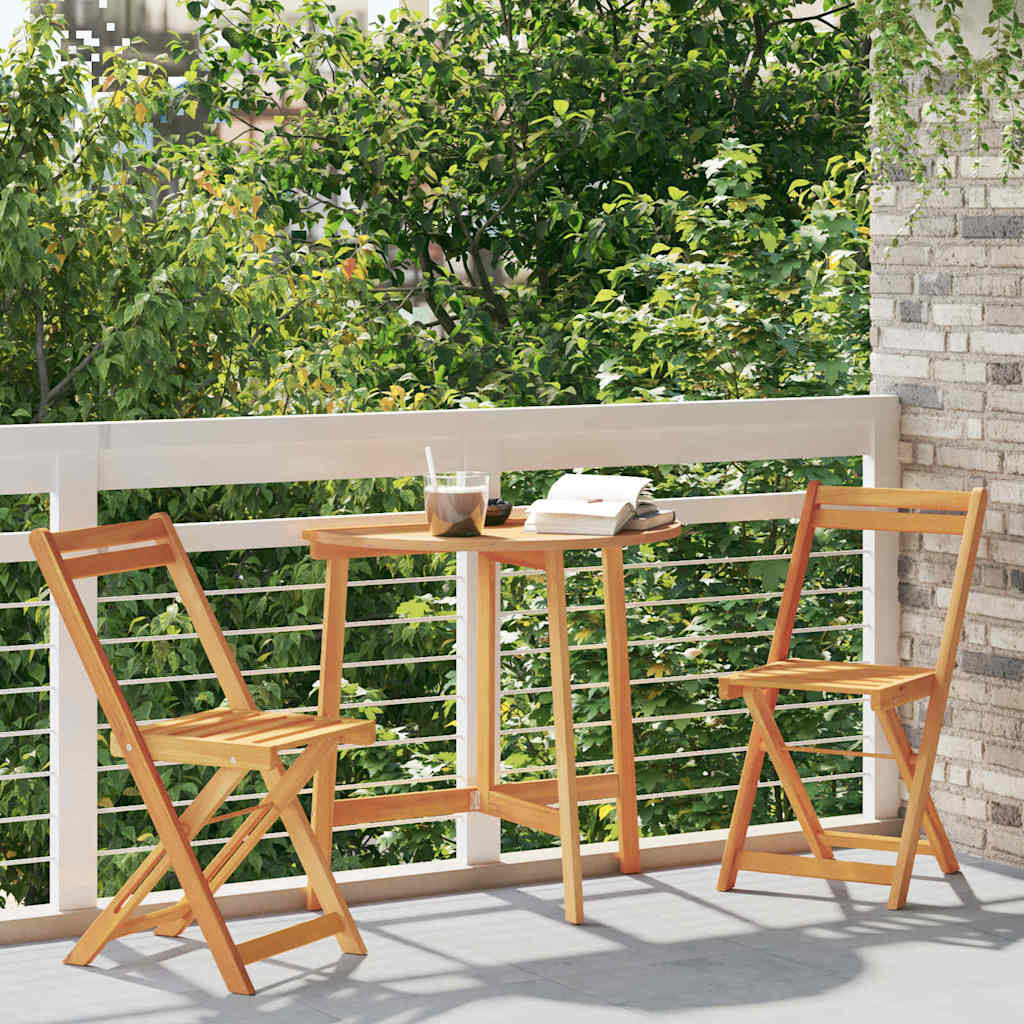 Bistrosett 3 pcs Brun heltre akasie