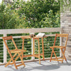 Bistrosett 3 pcs Brun heltre akasie