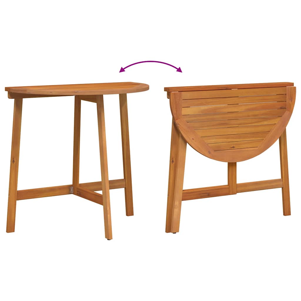 Bistrosett 3 pcs Brun heltre akasie