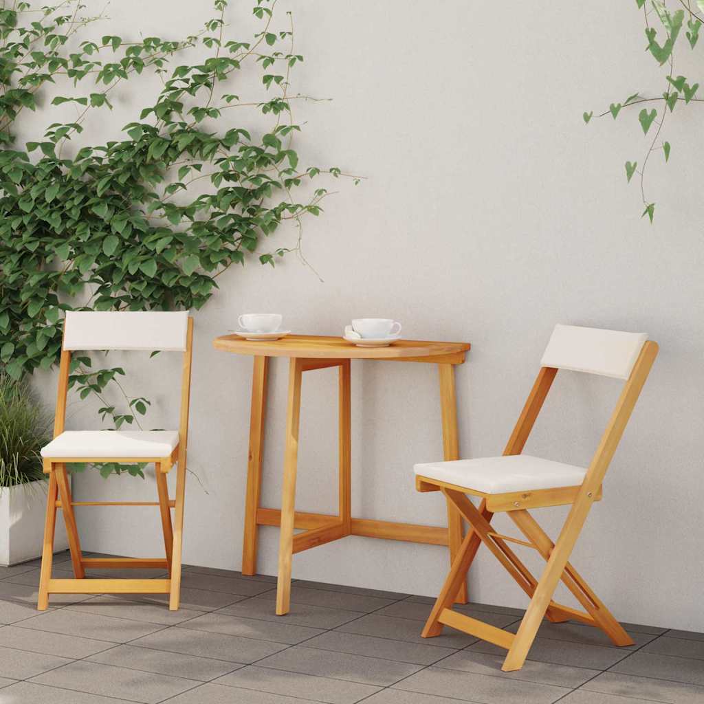 Bistrosett 3 pcs Brun heltre akasie