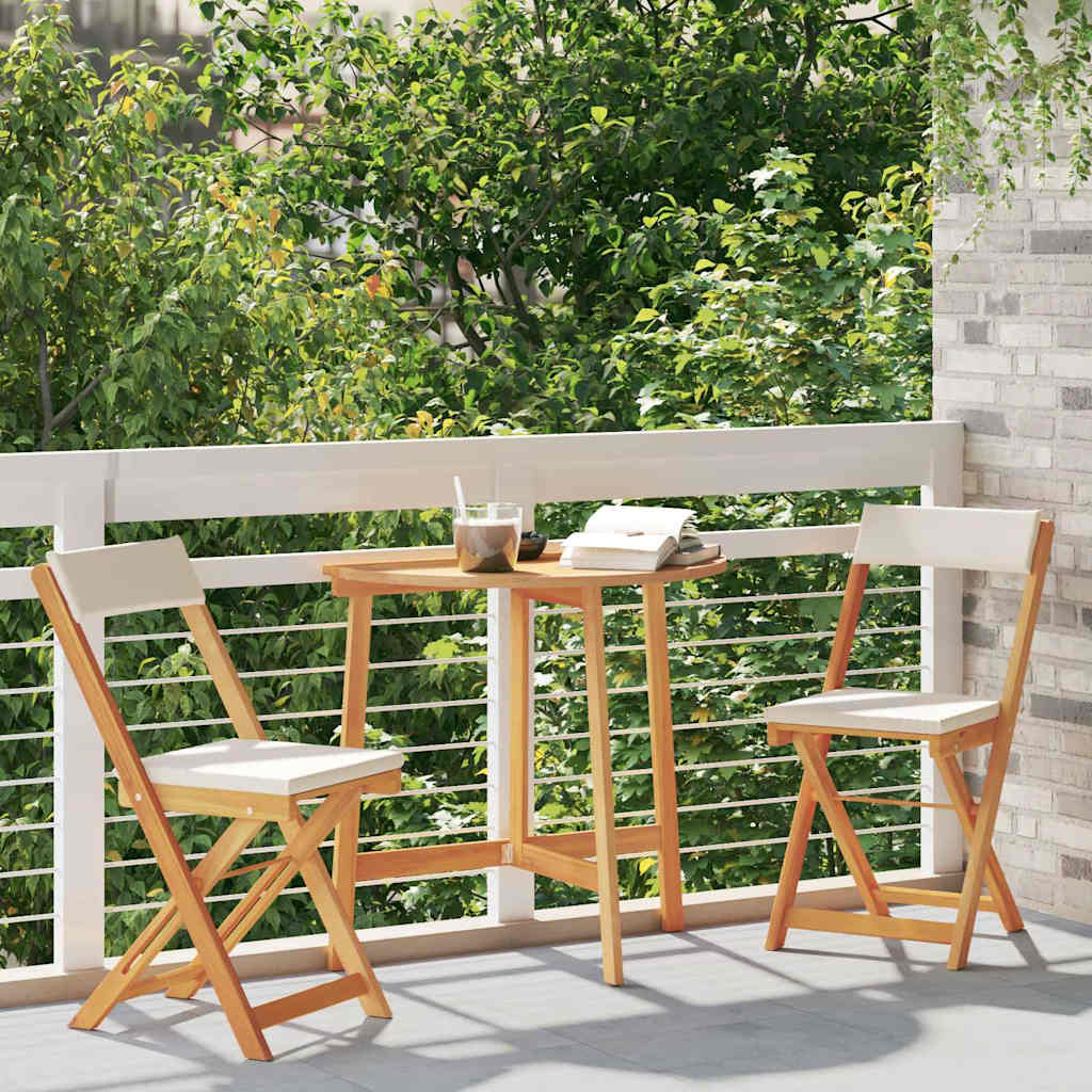 Bistrosett 3 pcs Brun heltre akasie