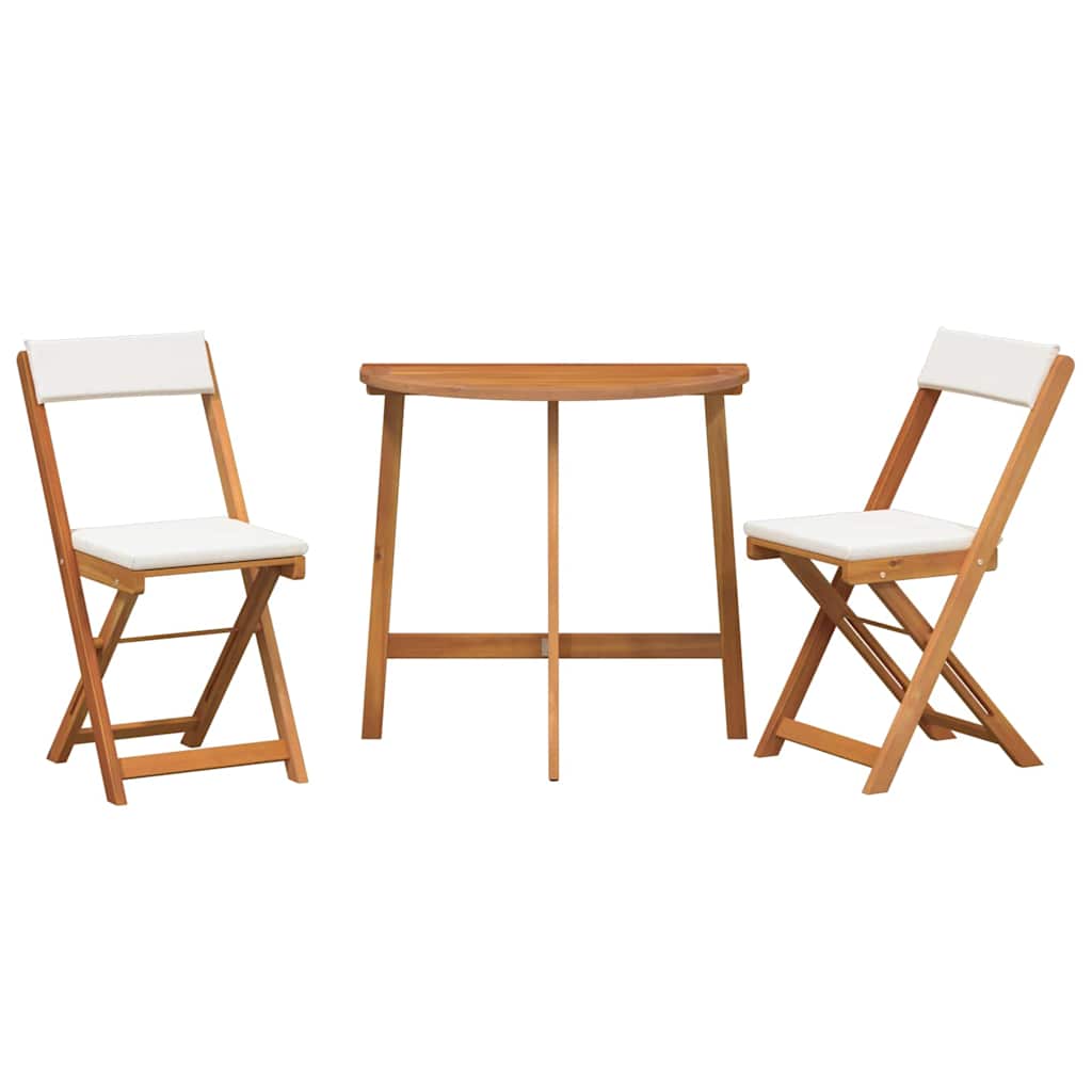 Bistrosett 3 pcs Brun heltre akasie
