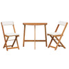 Bistrosett 3 pcs Brun heltre akasie