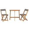Bistrosett 3 pcs Brun heltre akasie