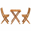 Bistrosett 3 pcs Brun heltre akasie