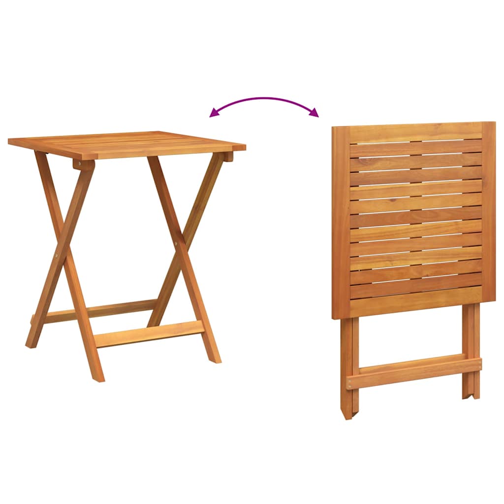 Bistrosett 3 pcs Brun heltre akasie