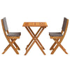 Bistrosett 3 pcs Brun heltre akasie
