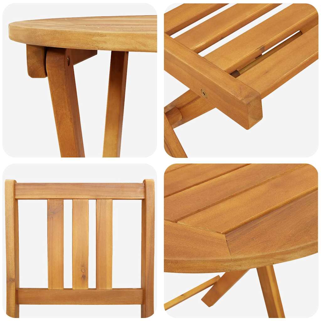Bistrosett 3 pcs Brun heltre akasie