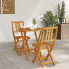 Bistrosett 3 pcs Brun heltre akasie