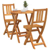 Bistrosett 3 pcs Brun heltre akasie