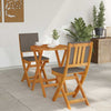 Bistrosett 3 pcs Brun heltre akasie